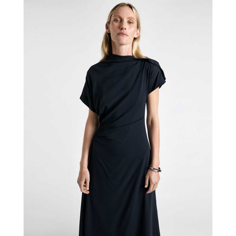 Cue Draped Fold Neck Midi Dress image number 3